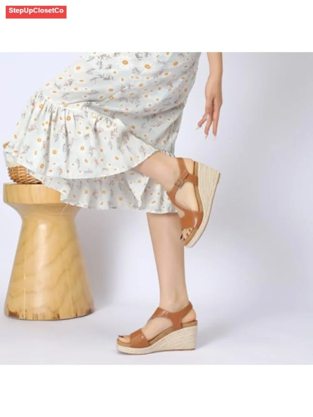 Women's Espadrilles Wedges Sandals Dressy Platform Ankle Strap Cut Out High